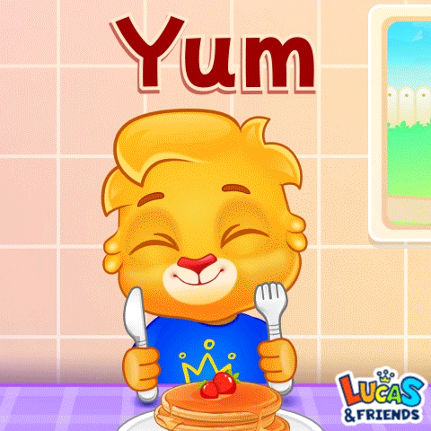 Hungry Yum Yum GIF by Lucas and Friends by RV AppStudios