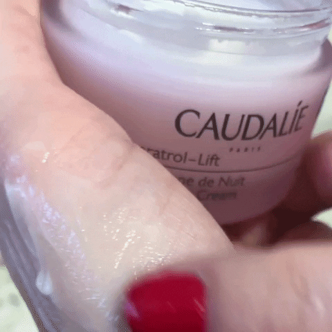Caudalie Resveratrol Lift Firming Night Moisturizer GIF by Ejollify Beauty