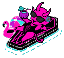 Beach Goth Summer Sticker by Die With Your Boots On