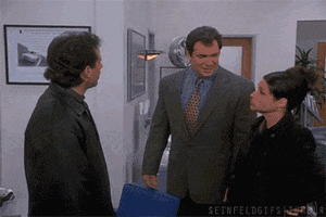 high five jerry seinfeld GIF