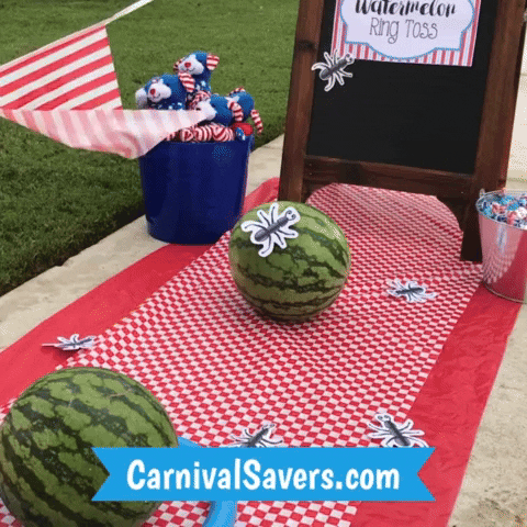 CarnivalSavers carnival savers carnivalsaverscom summertime carnival game watermelon ring toss summer carnival game GIF
