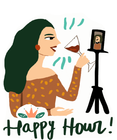 Happy Hour Drink Sticker by Ilustrisima