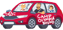 Driving Lets Go Sticker by Camp Olympia