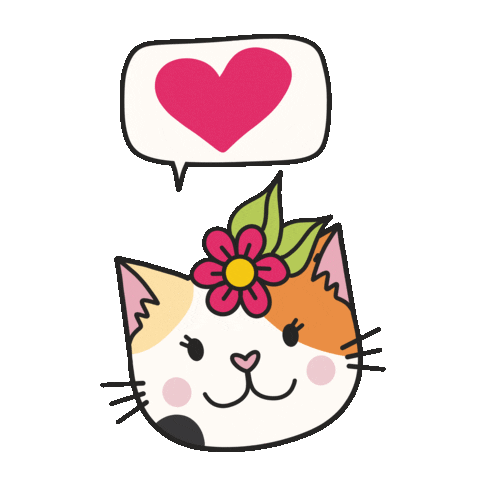 Happy Kawaii Cat' Sticker