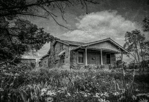Old House Clouds GIF