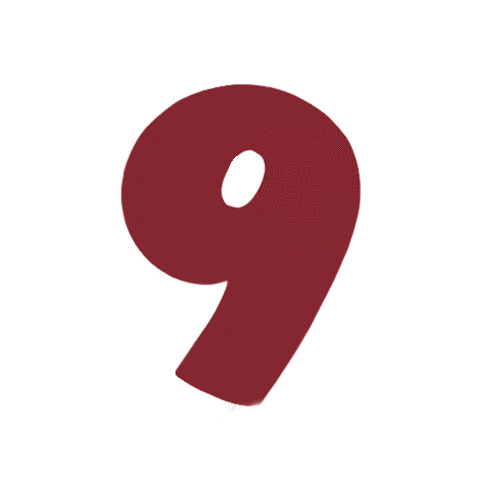 Numbers Maroon Sticker by Small Girls PR