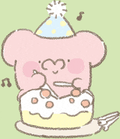 Happy Birthday Cake GIF by mini Hana