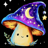 Magic Mushroom Moonandstars GIF