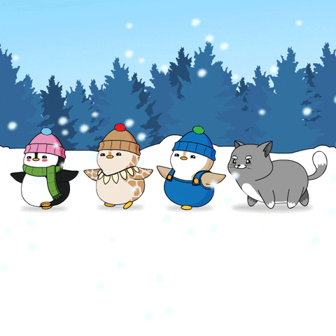 Waddling Snow Day GIF by Pudgy Penguins