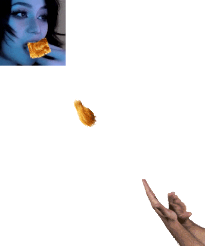 Cute Girl Eating Sticker