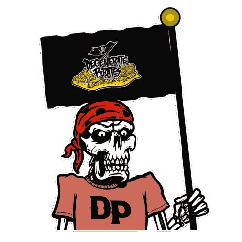 Skull Pirate Sticker by Degenerate Pirates