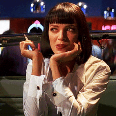 pulp fiction smoking GIF