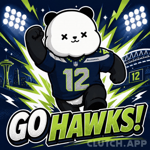 Seattle Seahawks Football GIF by Kanpai Pandas