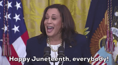 Kamala Harris Juneteenth GIF by GIPHY News - Find &amp; Share on GIPHY