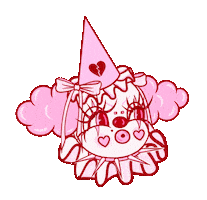 Happy Pink Sticker by Creepy Gals