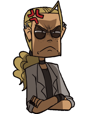 Angry Dee Sticker