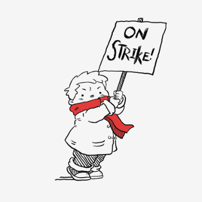 on strike cartoon
