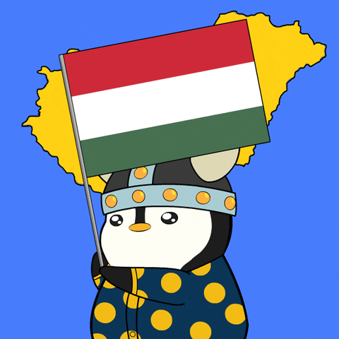 Hungary Flag World GIF by Pudgy Penguins