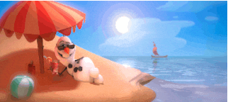 frozen beach day GIF