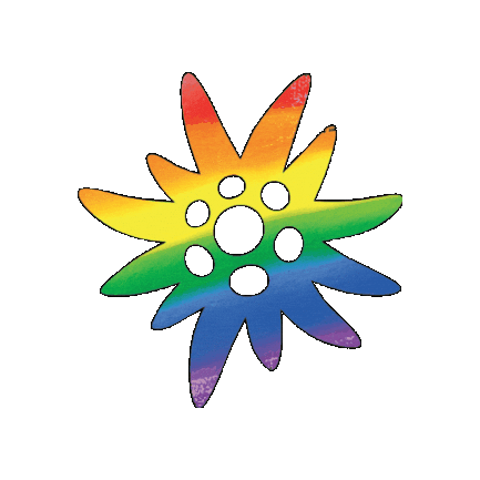 Rainbow Edelweiss Sticker by Alpenverein München & Oberland