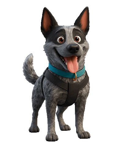 Happy Dog Sticker by Tornado - Blue Heeler