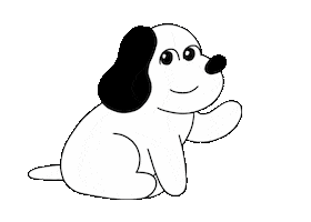 Happy Dog Sticker by Artichokat