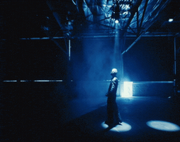 Blue Light Dancing GIF by Mergui