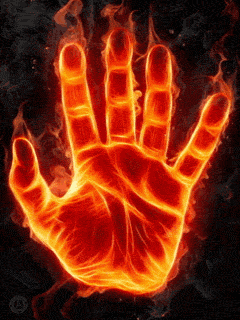 fire hand GIF