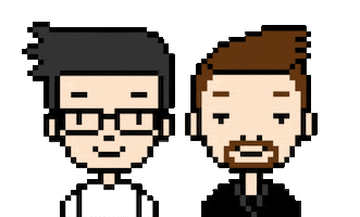 Double Trouble Brothers Sticker by Gebrüder Pixel