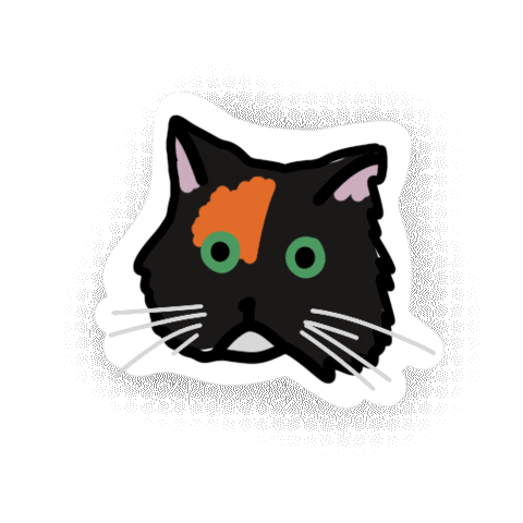 Cat Sticker by Soofiya