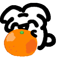 Orange Eat Sticker by Annafish