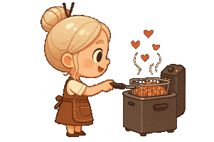Cooking Sticker by Vó Eda