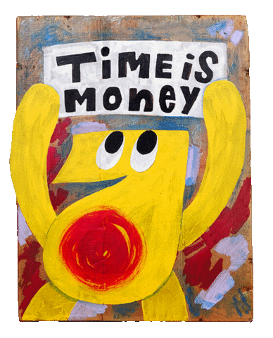 Time Is Money Sticker by Bas Kosters