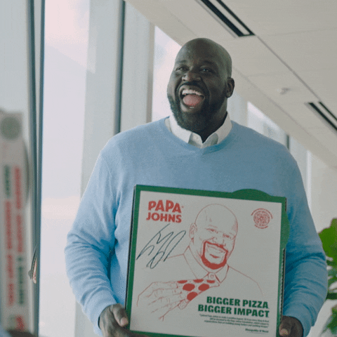 Happy Shaquille O Neal GIF by Papa Johns
