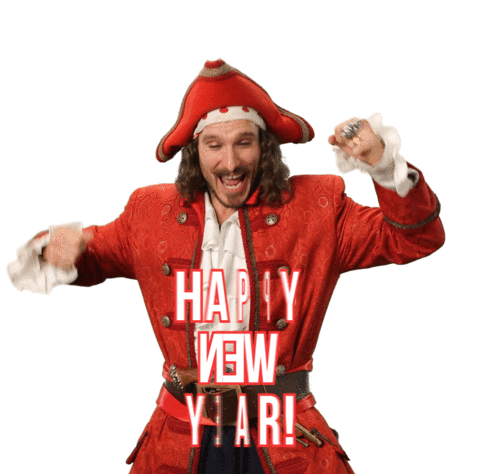 Excited Happy New Year Sticker by CaptainMorgan