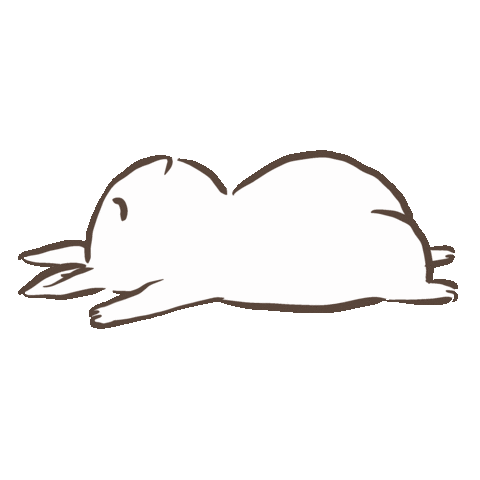 Sleepy Bunny Sticker by Zaromatt