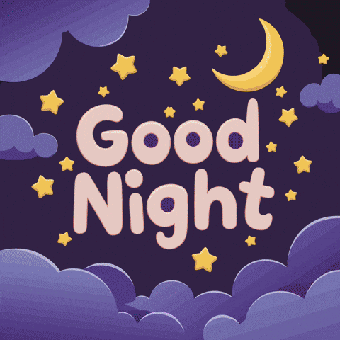 Good Night Moonlight GIF by sendwishonline.com