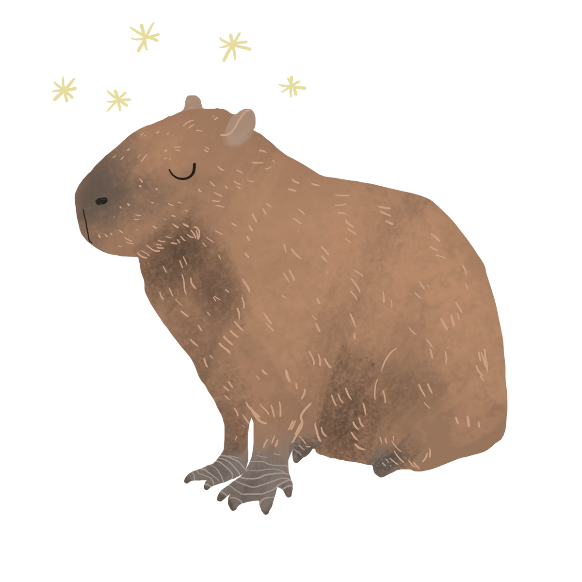 Relaxed Capybara Sticker by Lara Paulussen for iOS & Android GIPHY