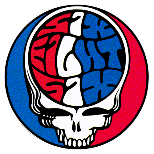 Grateful Dead Skull Sticker by 686 Technical Apparel