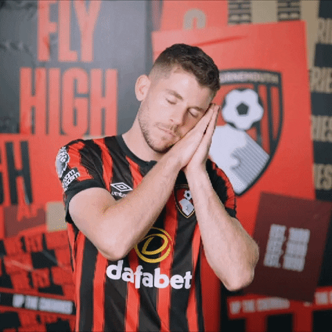 Tired Football GIF by AFC Bournemouth