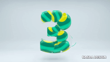 kasradesign 3d animation count down one two three kasra design studio GIF