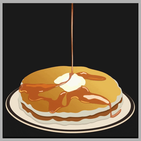 wry_fungi pancake syrup drizzle GIF