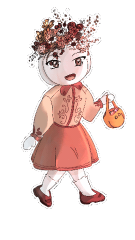 Halloween Flower Sticker