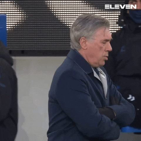 Carlo Ancelotti Coach GIF by ElevenSportsBE