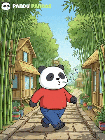 Happy Walking GIF by Pandu Pandas