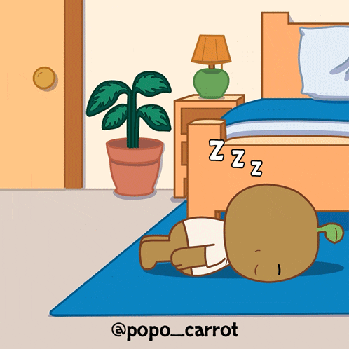 popo_carrot tired sleep sleepy crash GIF