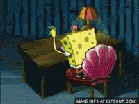 Spongebob Writing Gifs