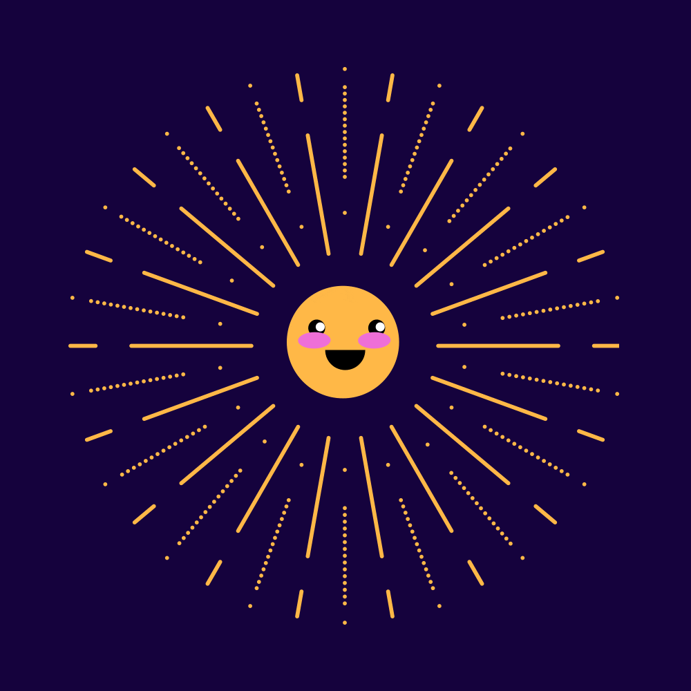 Happy New Year Sun GIF by ank_illustrates