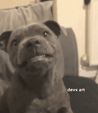 Dog Smile GIF by DevX Art