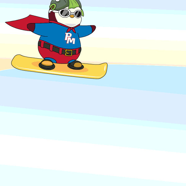 Snowboarding Lets Go GIF by Pudgy Penguins